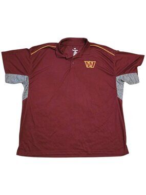 Fanatics Mens 3XL Washington Commanders Big and Tall Team Color Polo Shirt